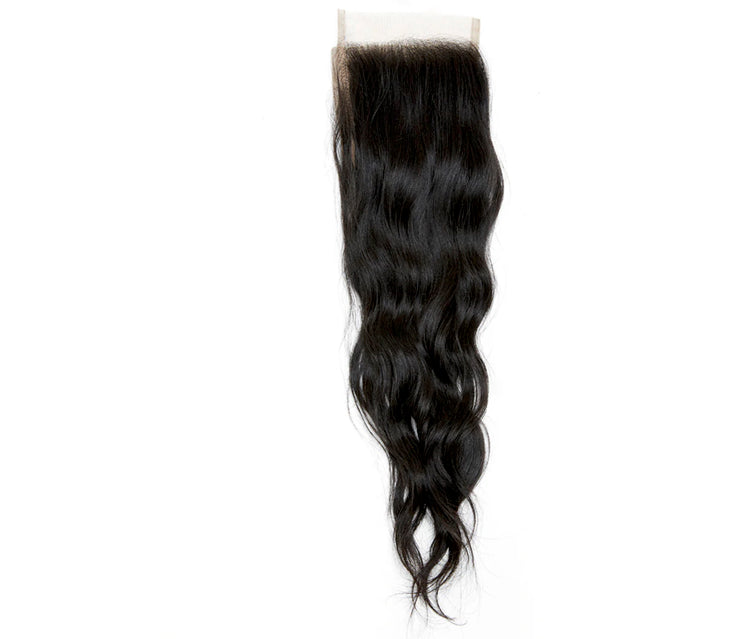 RAW NATURAL WAVY 5" BY 5" HD CLOSURE image 0